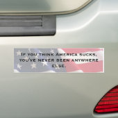Als je denkt dat Amerika klote is... Bumpersticker (Op auto)
