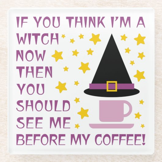 ALS JE DENKT DAT IK EEN BLIJKE BEN... GLAZEN ONDERZETTER (Voorkant)