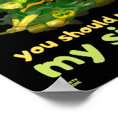 "ALS JE DENKT DAT IK EEN WITCH BEN..." grappig hal Poster (Hoek)