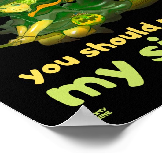 "ALS JE DENKT DAT IK EEN WITCH BEN..." grappig hal Poster (Hoek)