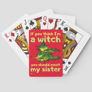 "ALS JE DENKT DAT IK EEN WITCH BEN..." grappig Pokerkaarten