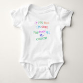 "ALS JE DENKT DAT IK KUSTTE..." BABY GIFT COUSINS ROMPER (Voorkant)