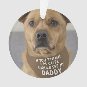 Als je denkt dat ik schattig ben, moet je mijn vad ornament