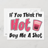 Als je denkt dat ik warm ben, koop me een schotel briefkaart (Voorkant / Achterkant)