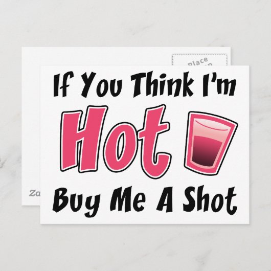 Als je denkt dat ik warm ben, koop me een schotel briefkaart (Voorkant / Achterkant)