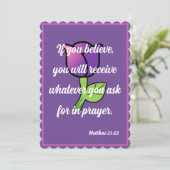 Als je denkt dat je Matteüs 21:22 Kaart zult ontva (Staand voorkant)