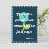 Als je denkt dat je Matteüs 21:22 Kaart zult ontva (Staand voorkant)