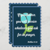 Als je denkt dat je Matteüs 21:22 Kaart zult ontva (Voorkant / Achterkant)