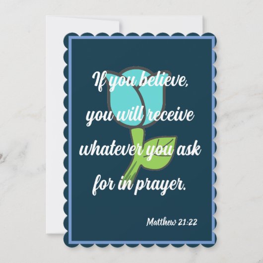 Als je denkt dat je Matteüs 21:22 Kaart zult ontva (Voorkant)