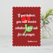 Als je denkt dat je Matteüs 21:22 Kaart zult ontva (Staand voorkant)