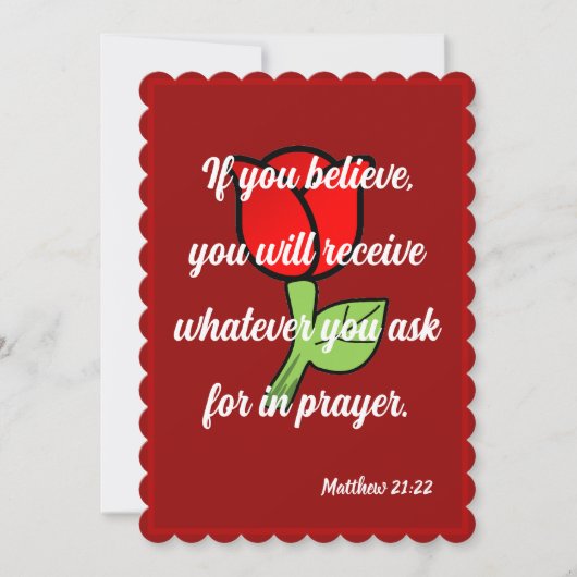 Als je denkt dat je Matteüs 21:22 Kaart zult ontva (Voorkant)