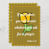 Als je denkt dat je Matteüs 21:22 Kaart zult ontva (Voorkant / Achterkant)