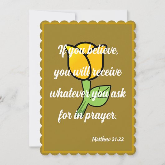 Als je denkt dat je Matteüs 21:22 Kaart zult ontva (Voorkant)