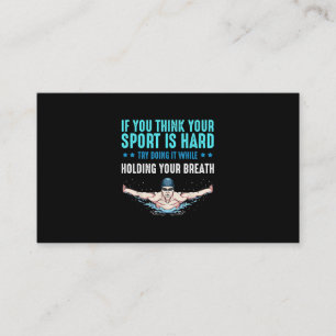 Als je denkt dat je sport moeilijk te zwemmen is informatiekaartje