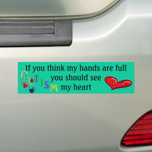 Als je denkt dat mijn handen vol zijn bumpersticker (Op auto)
