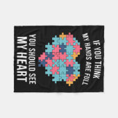 Als je denkt dat mijn handen volledig bewust zijn fleece deken (Voorkant (Horizontaal))