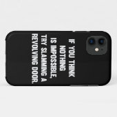 Als je denkt dat niets onmogelijk is.. | Funny sar Case-Mate iPhone Case (Achterkant (horizontaal))