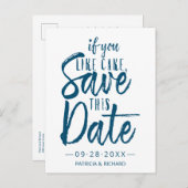 Als je deze Casual bruiloft wilt opslaan Briefkaart (Voorkant / Achterkant)