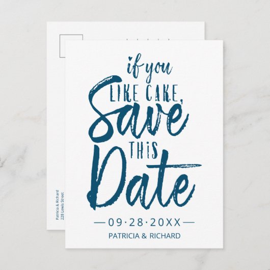 Als je deze Casual bruiloft wilt opslaan Briefkaart (Voorkant / Achterkant)