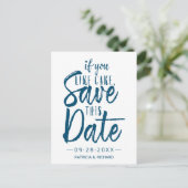 Als je deze Casual bruiloft wilt opslaan Briefkaart (Staand voorkant)