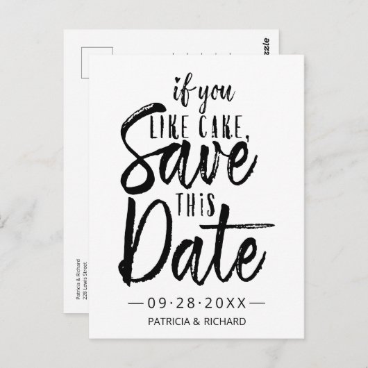 Als je deze Casual bruiloft wilt opslaan Briefkaart (Voorkant / Achterkant)