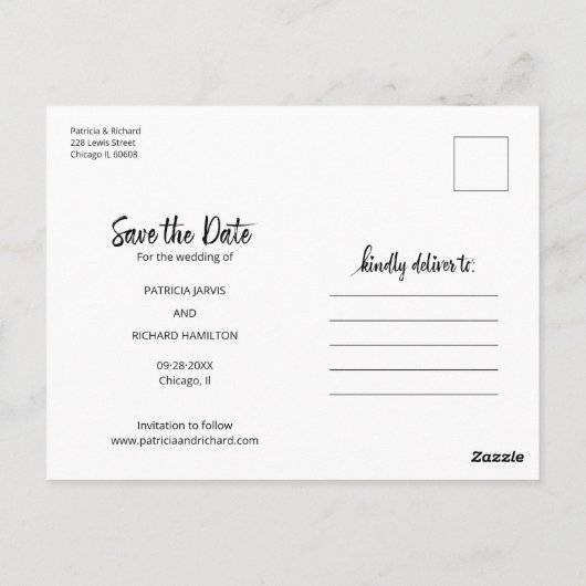 Als je deze Casual bruiloft wilt opslaan Briefkaart (Achterkant)