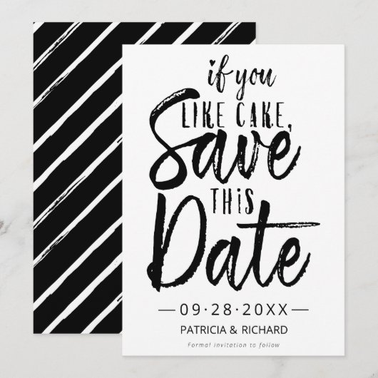 Als je deze datum wilt opslaan kaart (Voorkant / Achterkant)