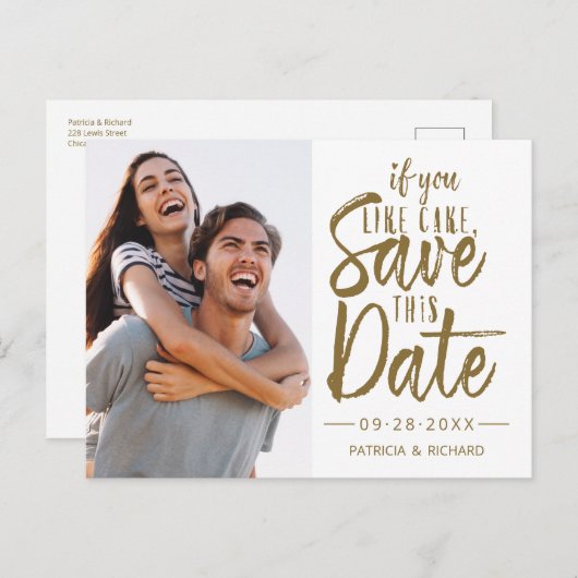 Als je deze datumfoto wilt opslaan briefkaart (Voorkant / Achterkant)