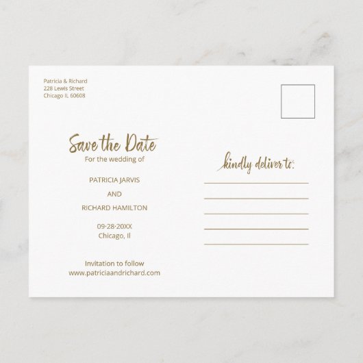 Als je deze datumfoto wilt opslaan briefkaart (Achterkant)