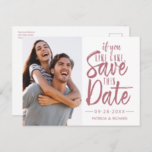 Als je deze datumfoto wilt opslaan briefkaart (Voorkant / Achterkant)