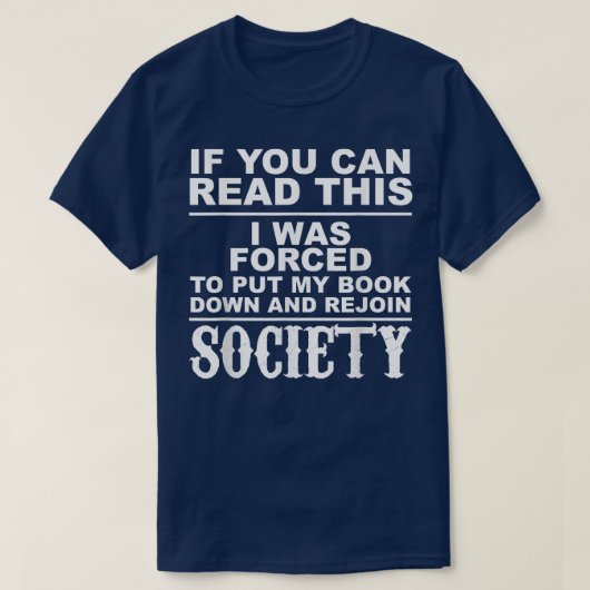 Als je deze Funny Book Lover Bookworm Rea kunt lez T-shirt (Design voorkant)