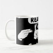 Als je deze "High Five" kan lezen. Bewustzijn van  Koffiemok (Links)