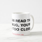 Als je deze koffie mok kunt lezen (Voorkant rechts)