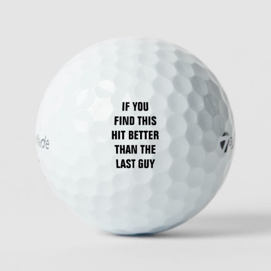 ALS JE DIT BETER VINDT DAN DE LAATSTE MAN GOLFBALLEN (Voorkant)
