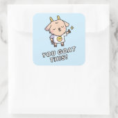 Als je dit geit hebt, heb je dit vierkante sticker (Tas)