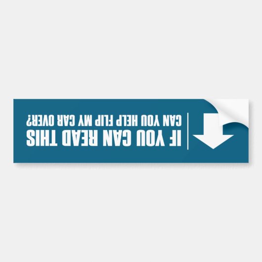Als je dit kan lezen, help dan mijn auto omdraaien bumpersticker (Voorkant)