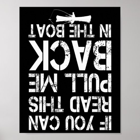 Als je dit kan lezen trek me dan terug in de boot poster (Voorkant)