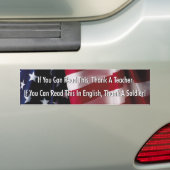 Als je dit kunt lezen, bedankt een leraar bumpersticker (Op auto)