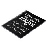 Als je dit kunt lezen, bedankt een leraar notitieboek (Linkerzijde)