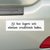 Als je dit kunt lezen, ben je overgeschoold. bumpersticker (Op auto)
