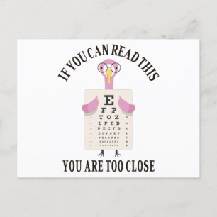 Als je dit kunt lezen, ben je te dicht briefkaart
