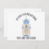 Als je dit kunt lezen, ben je te dicht briefkaart (Voorkant / Achterkant)