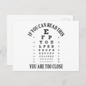 Als je dit kunt lezen, ben je te dicht briefkaart (Voorkant / Achterkant)