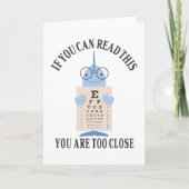 Als je dit kunt lezen, ben je te dicht kaart (Voorkant)