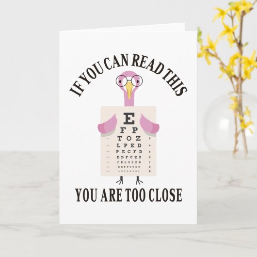 Als je dit kunt lezen, ben je te dicht kaart (Gele Bloem)