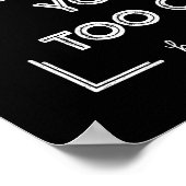 Als je dit kunt lezen, ben je te dicht. poster (Hoek)