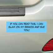 Als je dit kunt lezen... bumpersticker (Op auto)