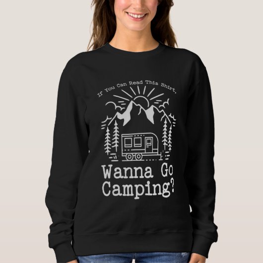 Als je dit kunt lezen Camping Camper Caravan Trui (Voorkant)