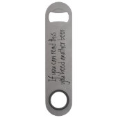 Als je dit kunt lezen, flesopener humor speed flessenopener (Achterkant)
