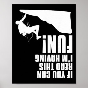 Als je dit kunt lezen, heb ik lol op de bergrots poster